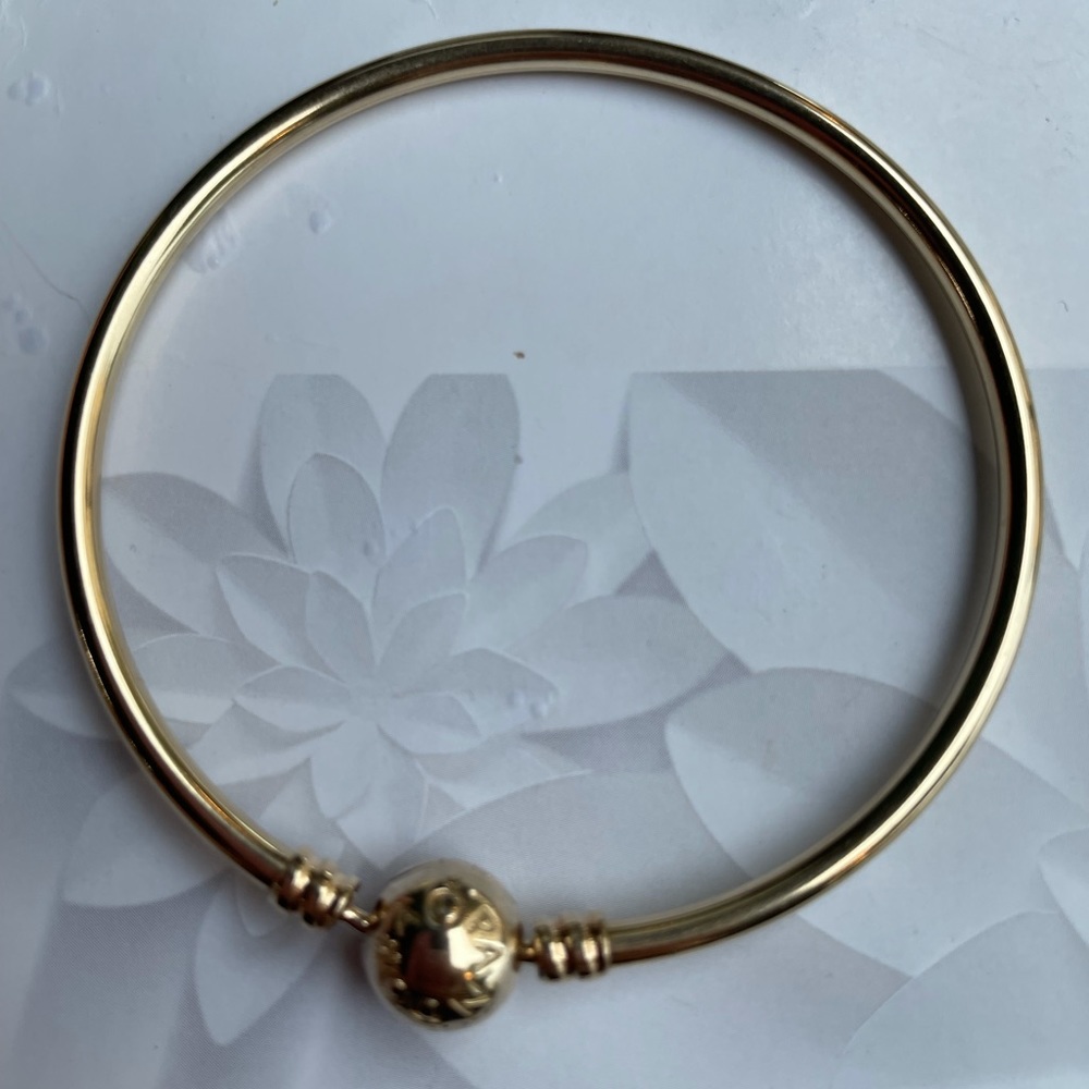14kt Gold Bangle Pandora - Picture 2 of 4
